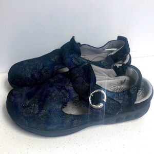 Therafit Chloe Comfort Mary Jane Loafers Floral Clogs 7.5